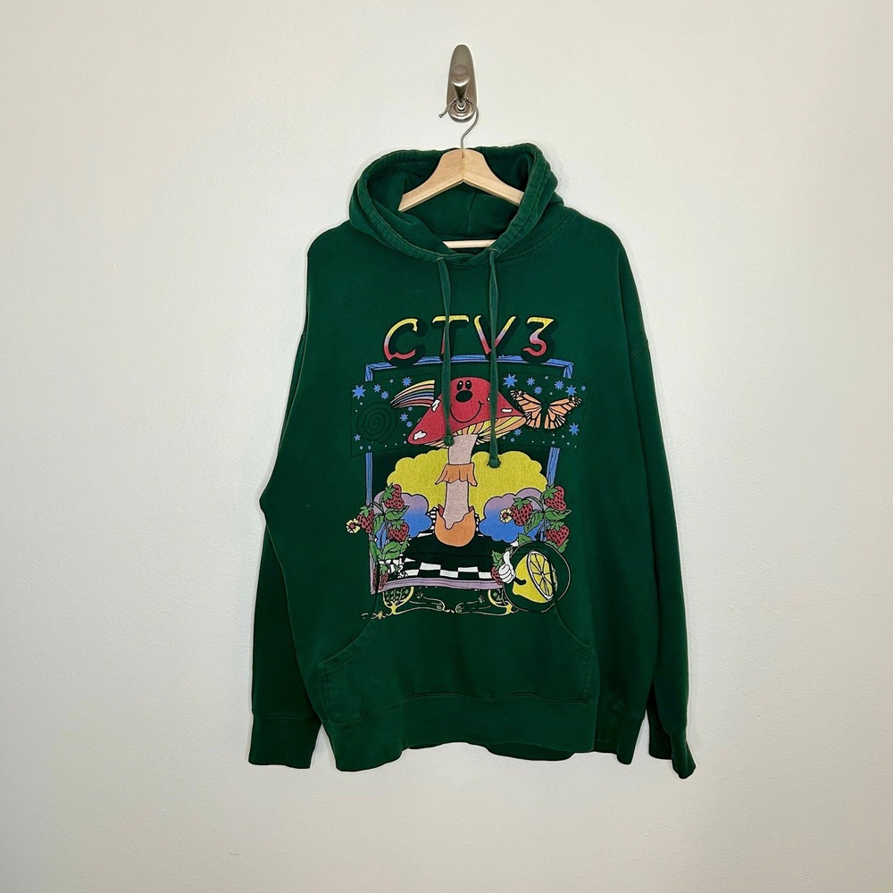 Jaden Smith CTV3 x Online Ceramics Hoodie Forest Green Sz XL